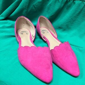 Pink flats